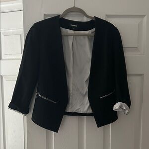 Express Women's Black Open-Front Blazer